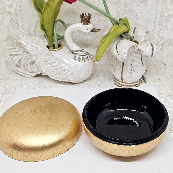 Tatcha Gold Round Trinket  Box - Picture 3 of 6